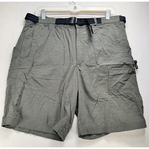 L L Bean Topicwear Performance Dock Shorts M Mens 34" Green Belted Outdoor 0JAJ7